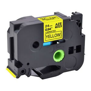 1PK Fits Brother P-Touch PT-D600 TZ-651 TZe-651 Black on Yellow Label Tape