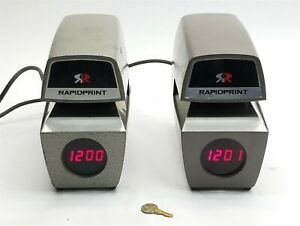 Rapidprint ARL-E Automatic Time and Date Stamp Clock Machine w/1*key LOT 2