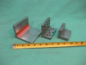 THREE ASSORTED SIZE MACHINIST ANGLE BLOCKS