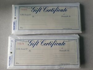 Rediform Gift Certificates w/Envelopes, Blue Border, 25 Sets (RED98002)