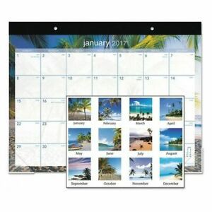 AT-A-GLANCE DMDTE232 22 x 17&#034; Desk Calendar, Beaches