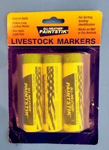 All Weather Paintstik Paint Sticks Livestock Markers (3) pack Fluorescent Green