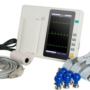 Portable 7’’LCD Touch Digital 3Channel 12LEAD Electrocardiograph ECG/EKG Machine