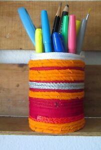 Wrapped Pencil Cup Can Great for flowers, pencils, paintbrushes etc.