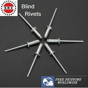 Aluminum 4.0 mm 5/32 Blind Pop Rivet Diameter Extra Strength Dome Head Packets