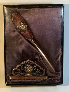 Argento SC LOTUS Letter Opener &amp; Rest With Swarovski Crystals