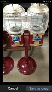 Double Head Bubble Gumball Machine Vending With Stand NEW - FACTORY SEALED
