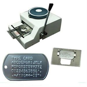 52D Manual Steel Dog Tag Embosser ID Card Military Embossing Stamping Machine