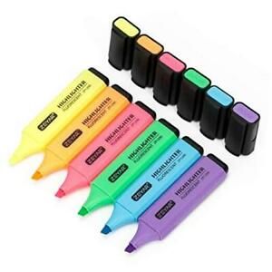 Highlighter, Chisel Tip Marker Pen, Assorted Colors, Water Based, Quick Dry
