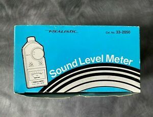 Vintage Realistic Sound Level SPL Meter No 33-2050 Radio Shack w/ Box &amp; Manual
