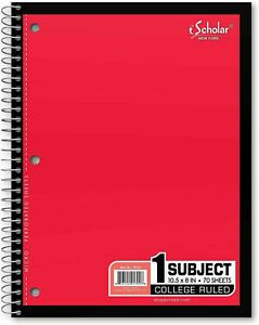 iScholar - 1 subject, spiral bound notebook, 70 sheets