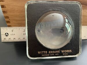 Magnifying  Glass  Advertising Witte Gas Engine Co. Hit Miss Old Farm Machinery