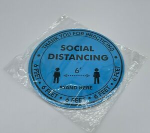 10&#034; Social Distance Floor Decal - 20pk