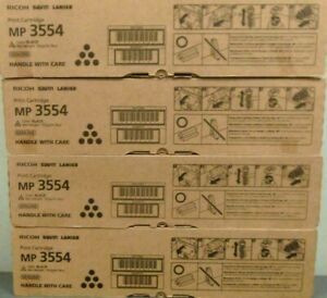 4 Boxes of Genuine RICOH SAVIN LANIER MP 3554 Print Cartridges NEW