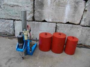 DRILLCO PNEUMATIC CORE DRILL RIG BORE WITH BITS WORKS FINE