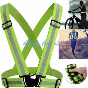 Reflective Adjustable Security High Visibility Vest Tank Gear Stripes Jacket S