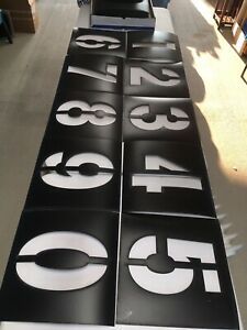 12&#039; inch tall Numbers stencil set 0 thru 9 Plastic Durable Reusable