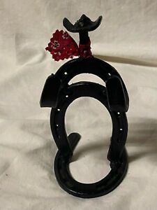 Red Bandana Horseshoe Cowboy Business Card Holder