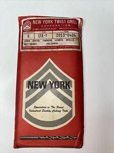 LOT OF 6 NEW YORK TWIST DRILL BITS SIZE LTR-Y TYPE 2013-0404 HIGH SPEED JOBBERS