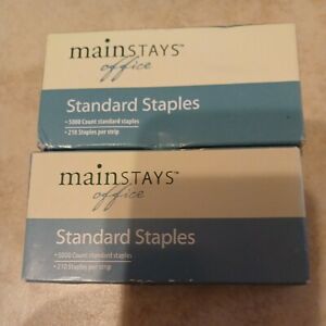 Main Stays Office Standard Staples 5000 Count 2 packs