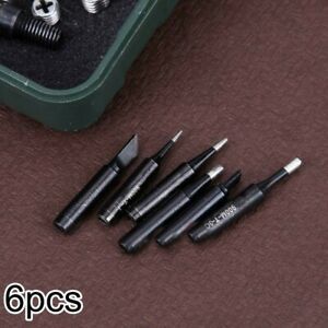 Iron tips 6pcs Black Screwdriver 900M-T Replacement Durable Industrial