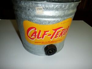 Calf Teria Galvanized Hanging Bucket suckling Pale with Valve &amp; Nipple!