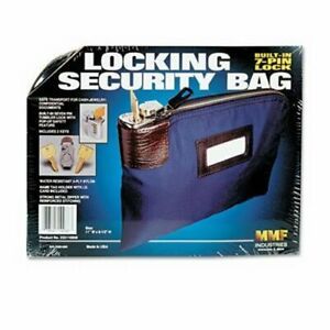 Mmf 7-Pin Security/Night Deposit Bag w/2 Keys, Nylon, Navy (MMF233110808)