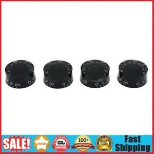 4pcs Acrylic Electric Guitar Volume Adjusting Rotary Knob Potentiometer Cap