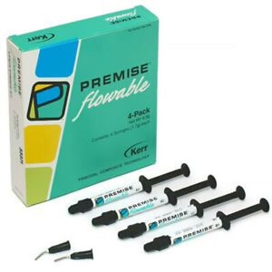 Premise Flowable Trimodal Composite 4 Pack Syringes A3 by KERR SALE !!!