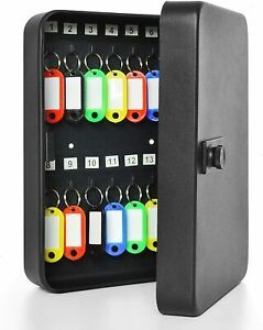 28 Key Cabinet Steel Security Lock Box Combination Lock Locking Key Organizer