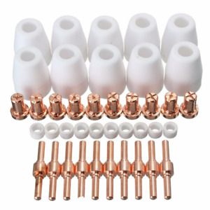 40pcs Air Plasma Cutter Cutting Consumables Extend Fit PT-31 LG-40 Torch CUT-40