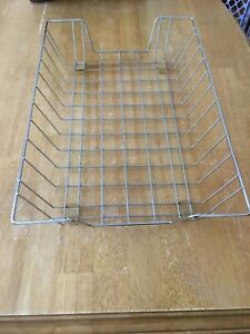 Vintage Metal Wire Basket Desk Organizer Paper Tray Letter Holder Retro Silver