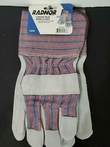 Radnor Large Prem Shoulder Grade Split Leather Palm Work Gloves 64057978  NWT