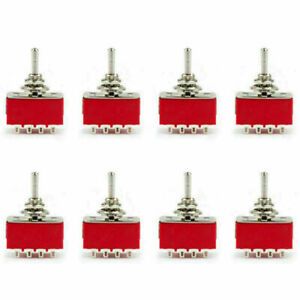 8Pcs Mini 6mm MTS-402 Toggle Switch 12 Pin 2 Position ON/ON 5A/125VAC CA F7