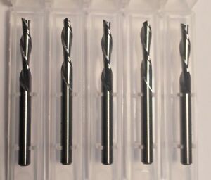 1/8&#034; Solid Carbide DownCut Down Shear Router 1/2&#034; Cut 2 Flute Sq USA 5-Pack G12