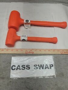 Pair Stanley Urethane Dead Blow Hammer 42 &amp; 18 oz Head Soft Face 57-531 57-533