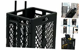 Mesh Rolling Utility Cart, Folding and Collapsible Hand Crate on Wheels, 55