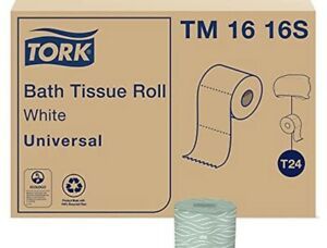 Tork TM1616 Universal 2 Ply 500 Sheet Bath Tissue Toilet Paper Rolls (96 Rolls)