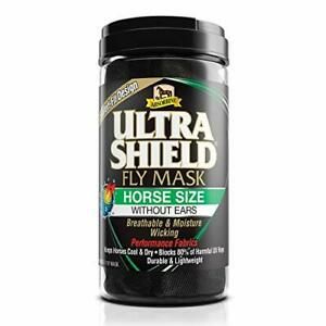 UltraShield Equine Fly Mask, UV Protection, Horse Size Without Ears
