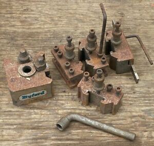 Myford Lathe Quick Change Tool Post For ML7 / ML7-R / Super 7 + 4 x Tool Holders