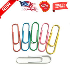 50 Pieces 4 Inch Extra Large Paper Clips Vinyl Coated Jumbo Giant PaperClip