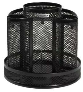 Rolodex Workspace Mesh Spinning Supply Caddy - 6.5&#034; Height - 8 Compartment[s] -