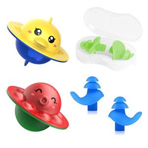 Hearprotek 2 Sets Kids Swimming Kit, Kids Swimming Ear Plugs + Swimming Pool Toy