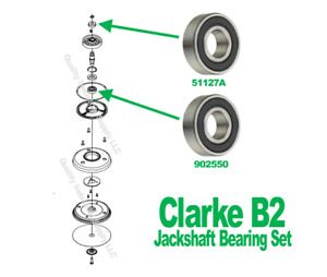Clarke B-2 B2 Floor Edger Jackshaft Bearing Set 51127A and 902550 Edger Parts