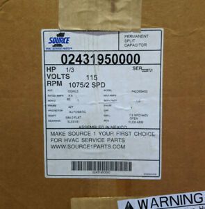 ~Discount HVAC~ YP-S102431950000 - Source1 - Permanent Split Capacitor Motor