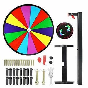 Tabletop Prize Wheel Spinning Win The Fortune Spin Game 14 Slots Color 18INCH