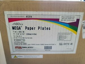 AB Dick Mega Plates for Itek 430 Camera 2 cassettes per box, 11 1/4&#034; x 131&#039;
