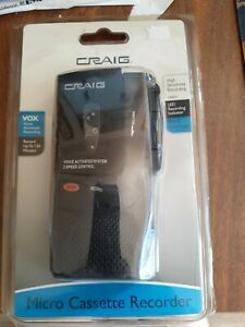 Craig Micro Cassette Voice Recorder with LED Recording Indicator CR8003  BN