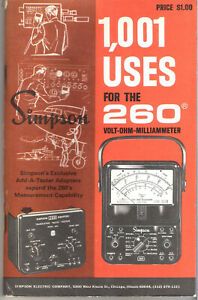 Simpson 1,001 Uses For The 260 Volt-Ohm-Milliammeter Booklet