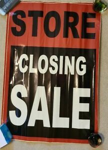 2 STORE CLOSING SALE window decal sign 24 x 36